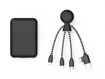 Внешний аккумулятор BioPack c кабелем Mr. Bio, 5000 mAh (черный)