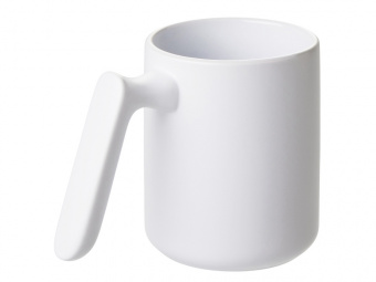 Кружка матовая с прямой ручкой Axio (белый)