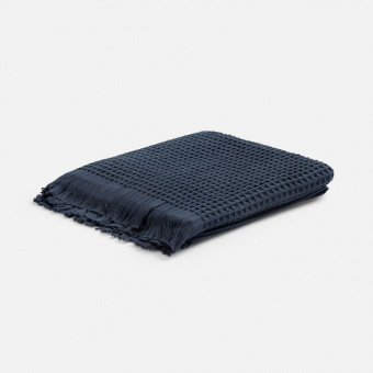 Плед вафельный Elenglect, темно-серый