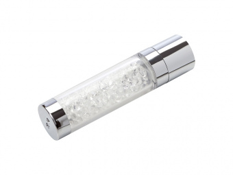 USB 2.0- флешка на 16 Гб с кристаллами (серебристый, белый)