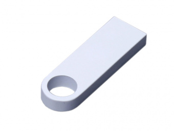 USB 3.0-флешка на 32 Гб с мини чипом и круглым отверстием (белый)