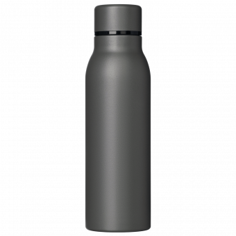 Термобутылка вакуумная герметичная Соренто, серая, зернистое покрытие