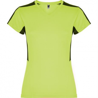 Спортивная футболка SUZUKA женская, ЛАЙМ ЯРКИЙ/ЧЕРНЫЙ M