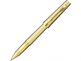 Ручка Паркер роллер Premier Premier DeLuxe Chiselling GT (золотистый)