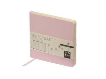 Скетчбук Sketch & Art 100 г/м2, soft-touch (розовый)