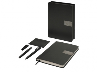 Подарочный набор Goethe с блокнотом А5, 2-мя ручками и картхолдером (черный)