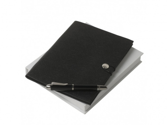 Подарочный набор Souvenir: папка A5, ручка роллер (черный)