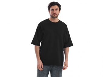 Футболка с пич отделкой Kyoto, унисекс (черный)