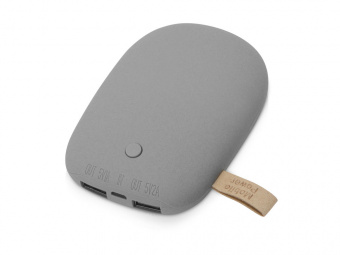 Внешний аккумулятор в форме камня Stone, 7800 mAh (серый)
