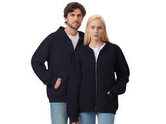 Толстовка оверсайз с капюшоном на молнии Monaco (темно-синий)