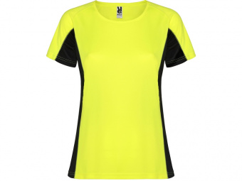 Спортивная футболка Shanghai женская (неоновый желтый, черный)