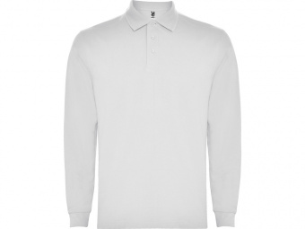 Рубашка поло Carpe мужская с длинным рукавом (белый)