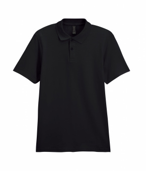 Футболка поло SOFTSTYLE ADULT DOUBLE PIQUE, ЧЕРНЫЙ 3XL