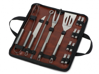 Набор для барбекю Fabrizio (серебристый, черный)