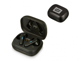 Беспроводные наушники с шумоподавлением ENC и подсветкой лого Lites (черный)
