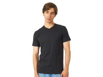 Футболка Heavy Super Club мужская с V-образным вырезом (черный)