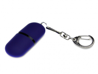 USB 2.0- флешка Goutte Soft-touch на 16 Гб каплевидной формы (синий)