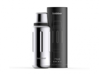 Вакуумный термос Flask, 1 л (серебристый)