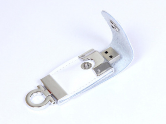 USB 2.0- флешка на 64 Гб в виде брелока (белый)