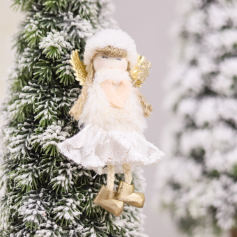 Новогоднее украшение рождественский ангел Свитс, белый