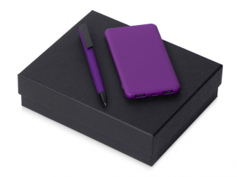 Подарочный набор COLOR IT c ручкой и повербанком (фиолетовый)