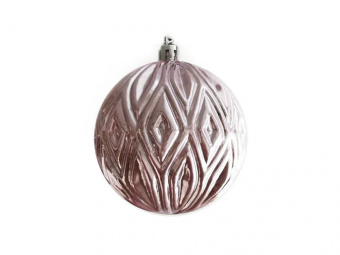 Новогодний ёлочный шар Рельеф (розовый)