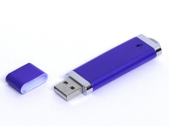 USB 3.0- флешка промо на 64 Гб прямоугольной классической формы (синий)