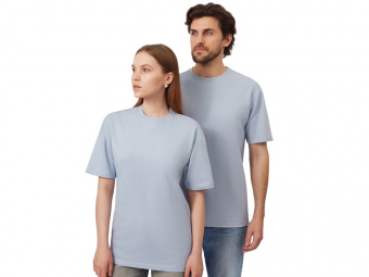 Футболка из френч терри Warsaw, унисекс (небесно-голубой)