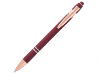 Ручка шариковая с отделкой из розового золота Nanna (бургунди)