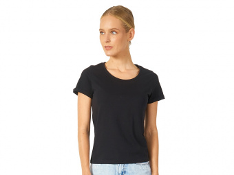 Футболка Sydney с подвернутыми рукавами, женская (черный)