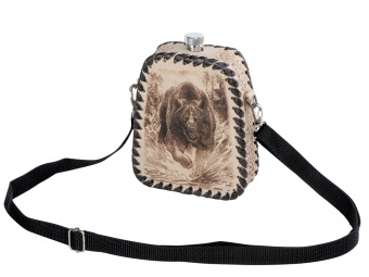 Фляга (бежевый, серебристый)