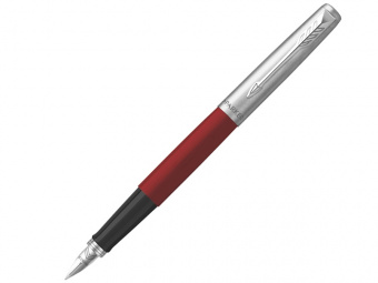 Ручка перьевая Parker Jotter, F (красный, серебристый)