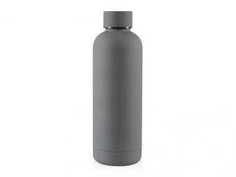 Вакуумная термобутылка ODIN, soft-touch, 550 мл (темно-серый)