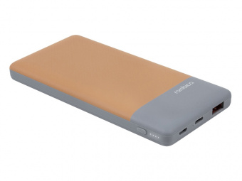 Внешний аккумулятор NEO Charge 4C, 10000 mAh (светло-коричневый, светло-серый)