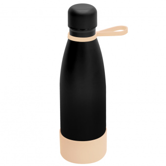 Термобутылка герметичная вакуумная Olivia To Go, чёрный/бежевый