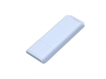 USB 2.0- флешка на 64 Гб с оригинальным двухцветным корпусом (белый)