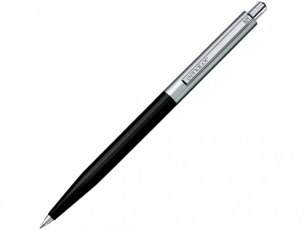 Ручка пластиковая шариковая Point Polished Metal (черный, серебристый)