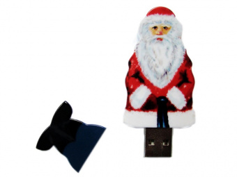 USB 3.0- флешка на 128 Гб Дед Мороз (красный, белый)
