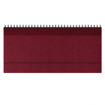 Недатированный планинг  VELVET 298x140 мм, без календаря, бордовый