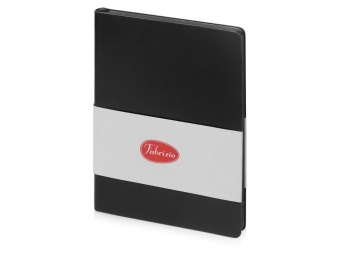 Блокнот А5 Fabrizio, 80 листов, с цветным срезом (черный)