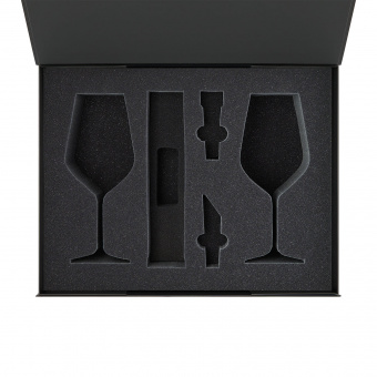 Ложемент под 2 бокала для вина + набор для вина Sacramento в большую коробку-трансформер (арт. 695722)