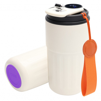 Термокружка Ashly To Go, белая/оранжевая/фиолетовая