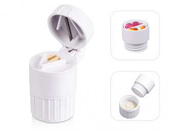 Таблетница с измельчителем Avicenna (белый)