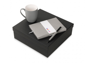 Подарочный набор COLOR IT c блокнотом, ручкой и кружкой (серый, серый, серый, серый)