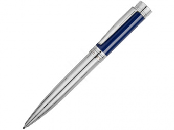 Ручка шариковая Zoom Classic Azur (серебристый, синий)