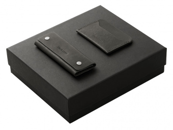 Подарочный набор Long River: картхолдер, ключница (черный)