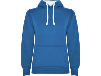 Толстовка с капюшоном Urban женская (синий, белый)