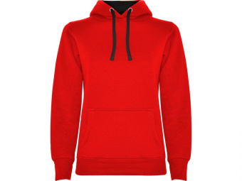 Толстовка с капюшоном Urban женская (красный, черный)