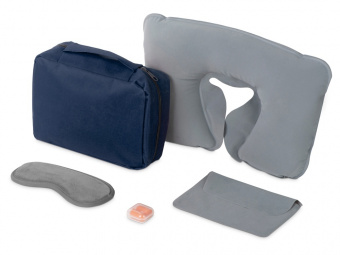 Набор для путешествий Comfy Flight (синий, серый, серый)