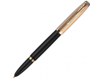 Ручка перьевая Parker 51 Deluxe, F (черный, золотистый)